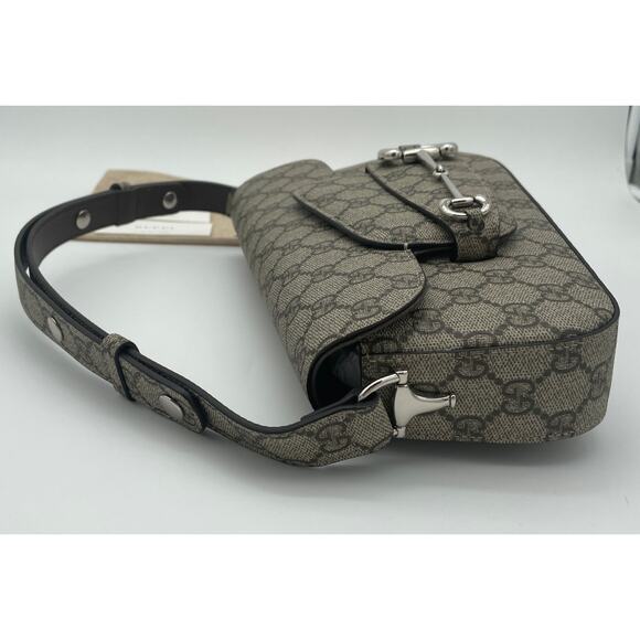 $3K NEW GUCCI GG ASYMMETRICAL 1955 HORSEBIT SHOULDER BAG PURSE AUTHENTIC! - Picture 9 of 14